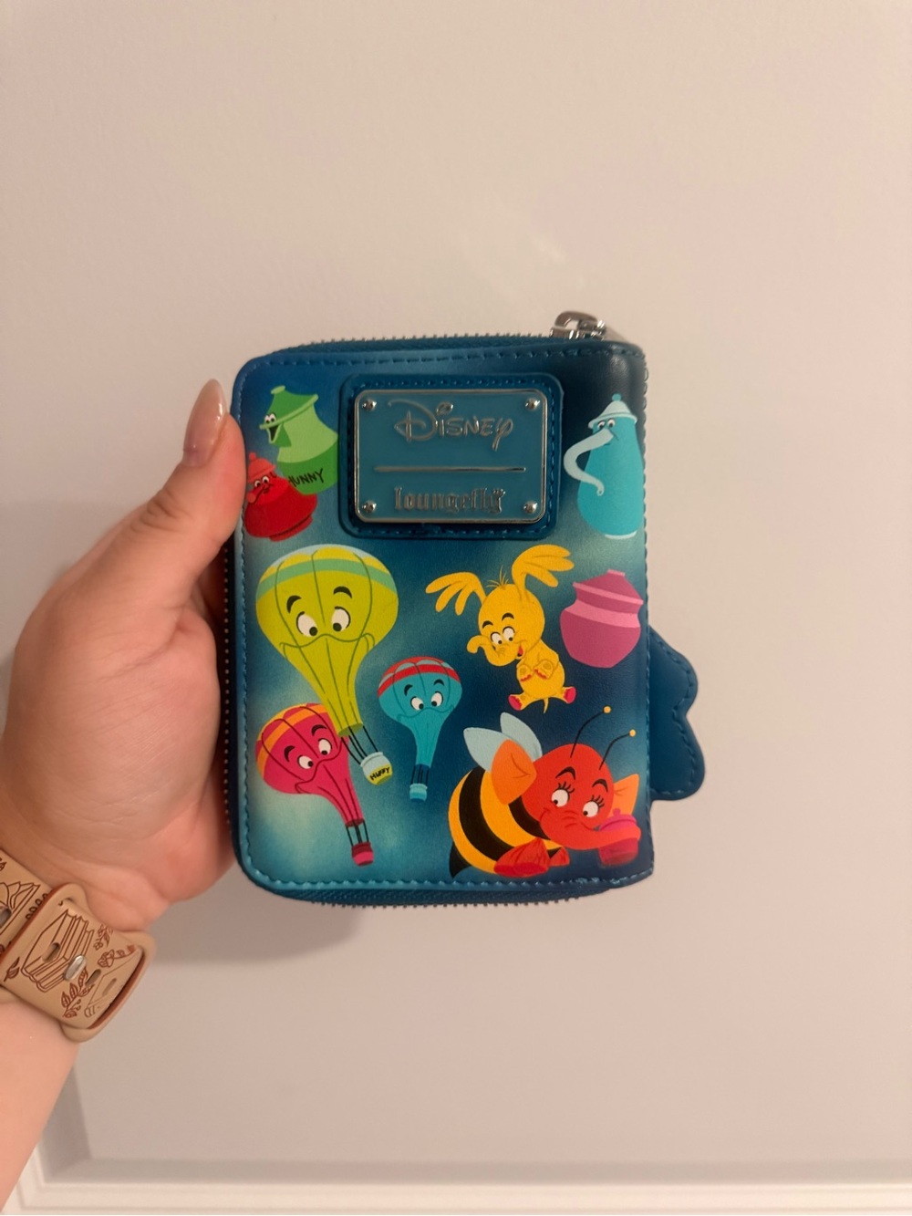 Loungefly Teal Wallet with Colorful Heffalumps & Woozles Balloons